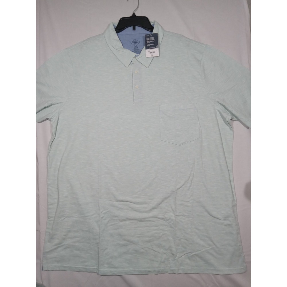 St‎ Johns Bay Polo Men's  4XLT Supersoft Quick-dri Blue Haze